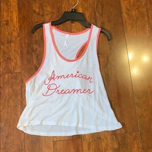 American Dreamer White Tank Top